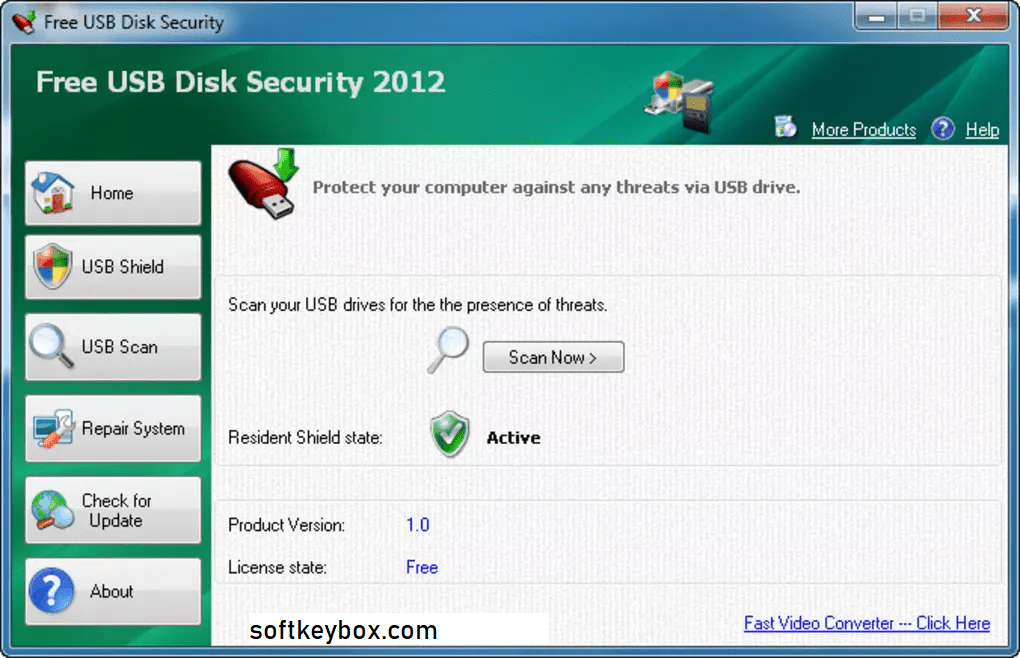 USB Disk Security Activated Version Interface