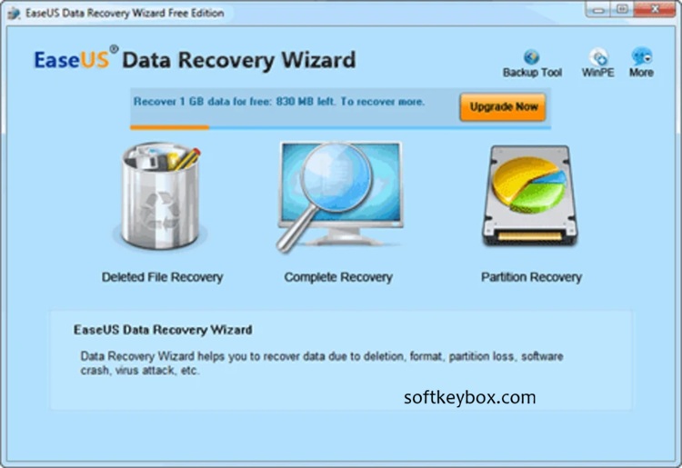 EaseUS Data Recovery Wizard recovery scanning on Windows desktop
