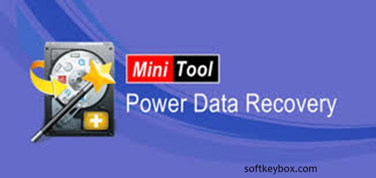 MiniTool Power Data Recovery showing drive scanning, deleted file recovery, and partition restoration tools.